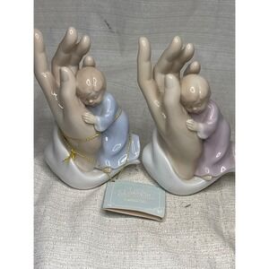 Valeria Collection Hand with Baby Porcelain Figurines, Set of 2, Mother Child